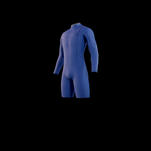 The One Longarm Shorty 3/2mm Zipfree 2024 - Blue